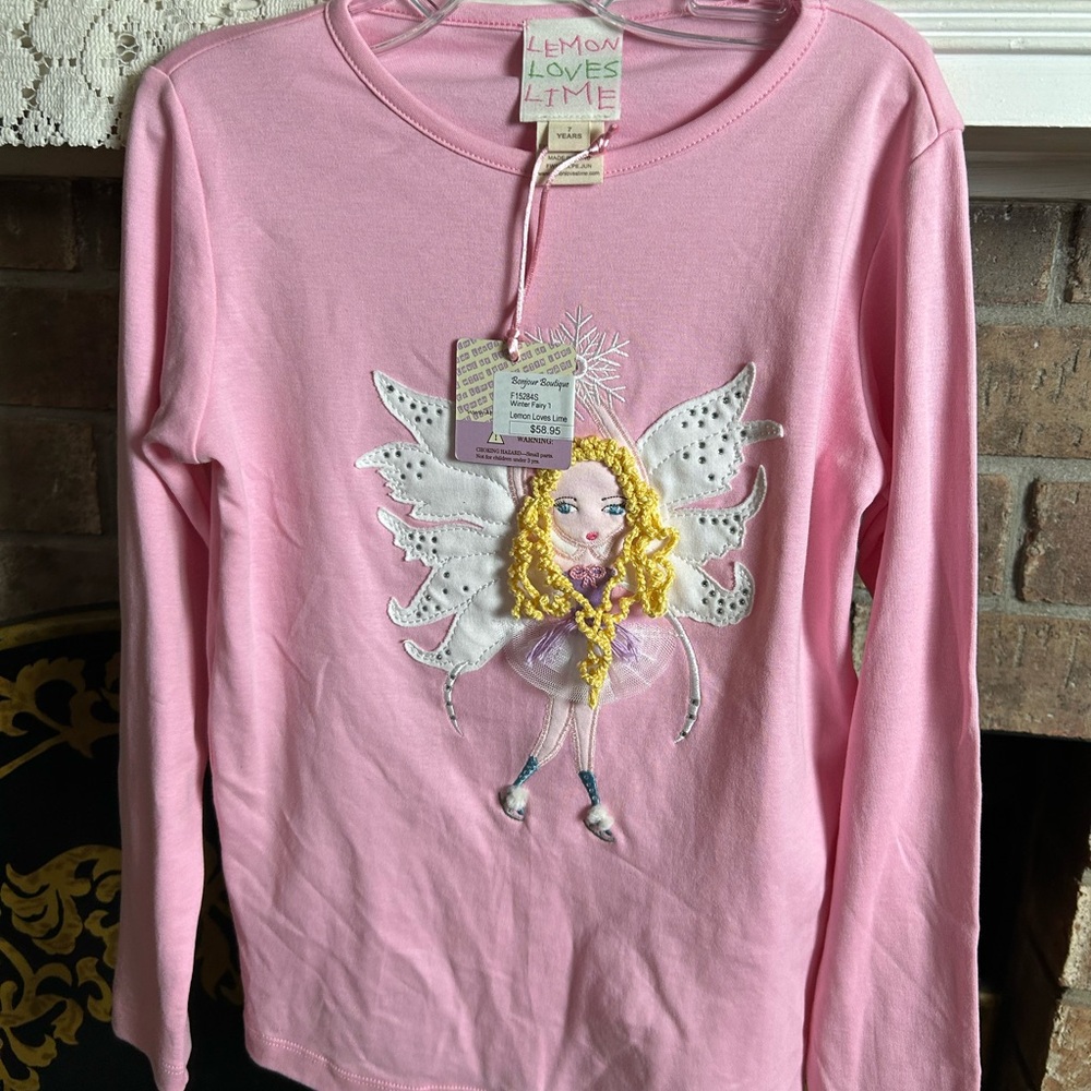 Lemon Loves Lime | Girls | Pink | Winter Fairy|Long Sleeve Tee Shirt Top| NWT